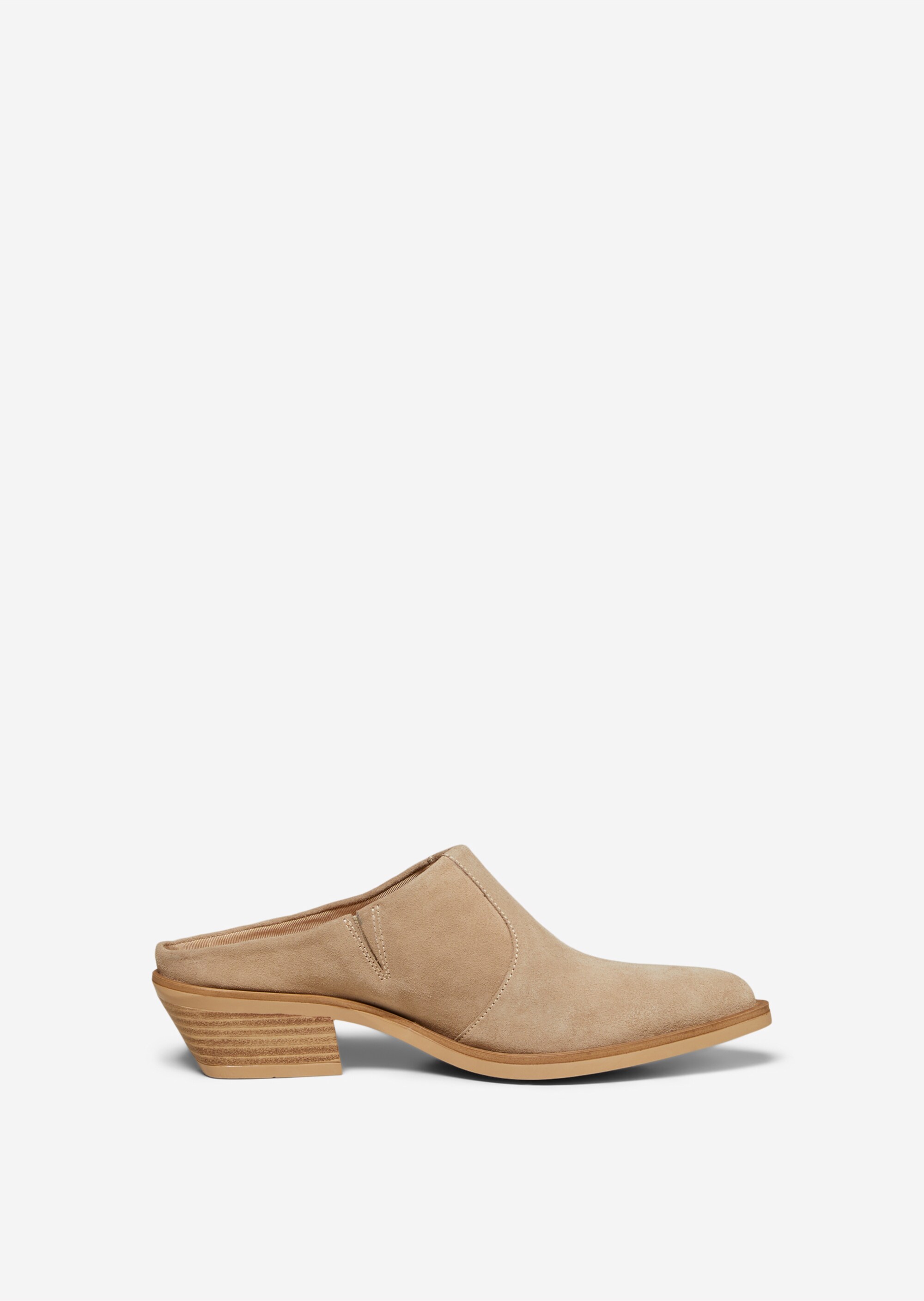 Mule aus Velours-Rindleder