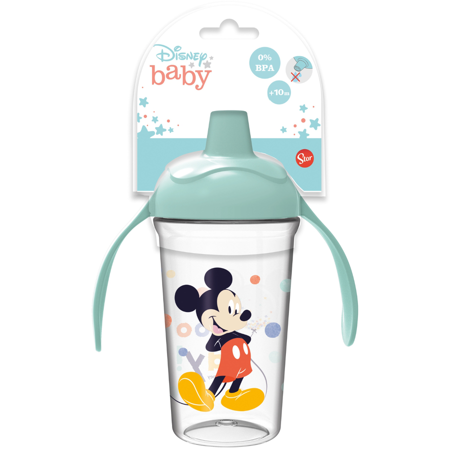 Stor Trinkbecher mit Deckel Mickey, 295ml