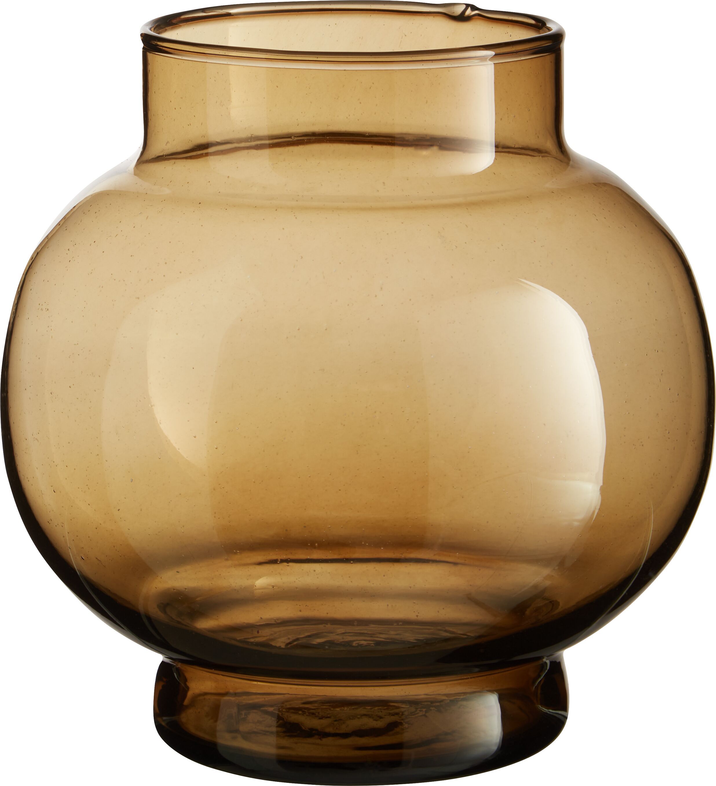 VIOLA Vase amber recycled D19cm - Olive / H: 19.0 cm