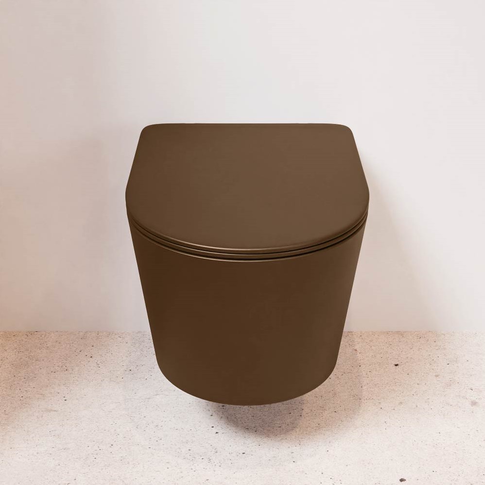 Mondiaz Lavie toiletpot randloos met softclose zitting rust