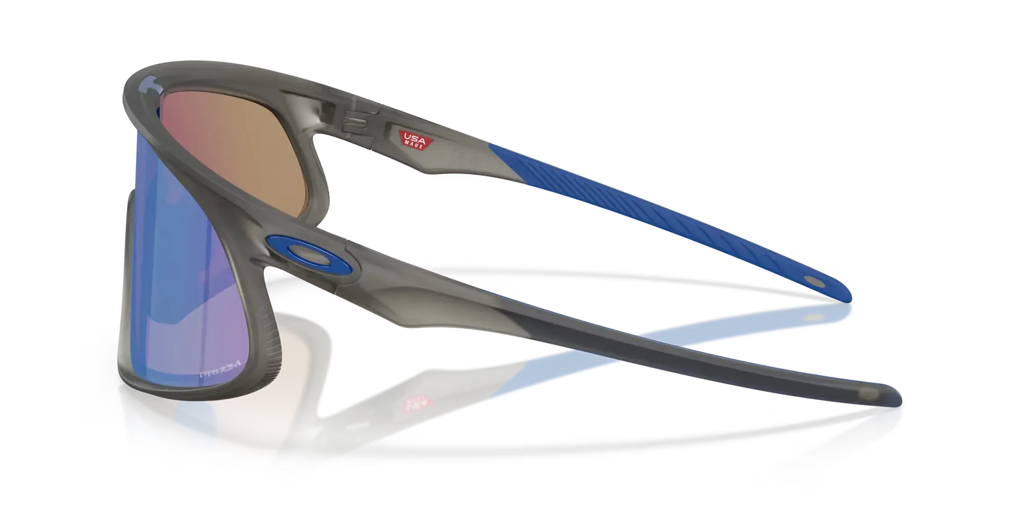 Oakley RSLV Sport Zonnebril Smoke Prizm Sapphire Lens Mat Grijs