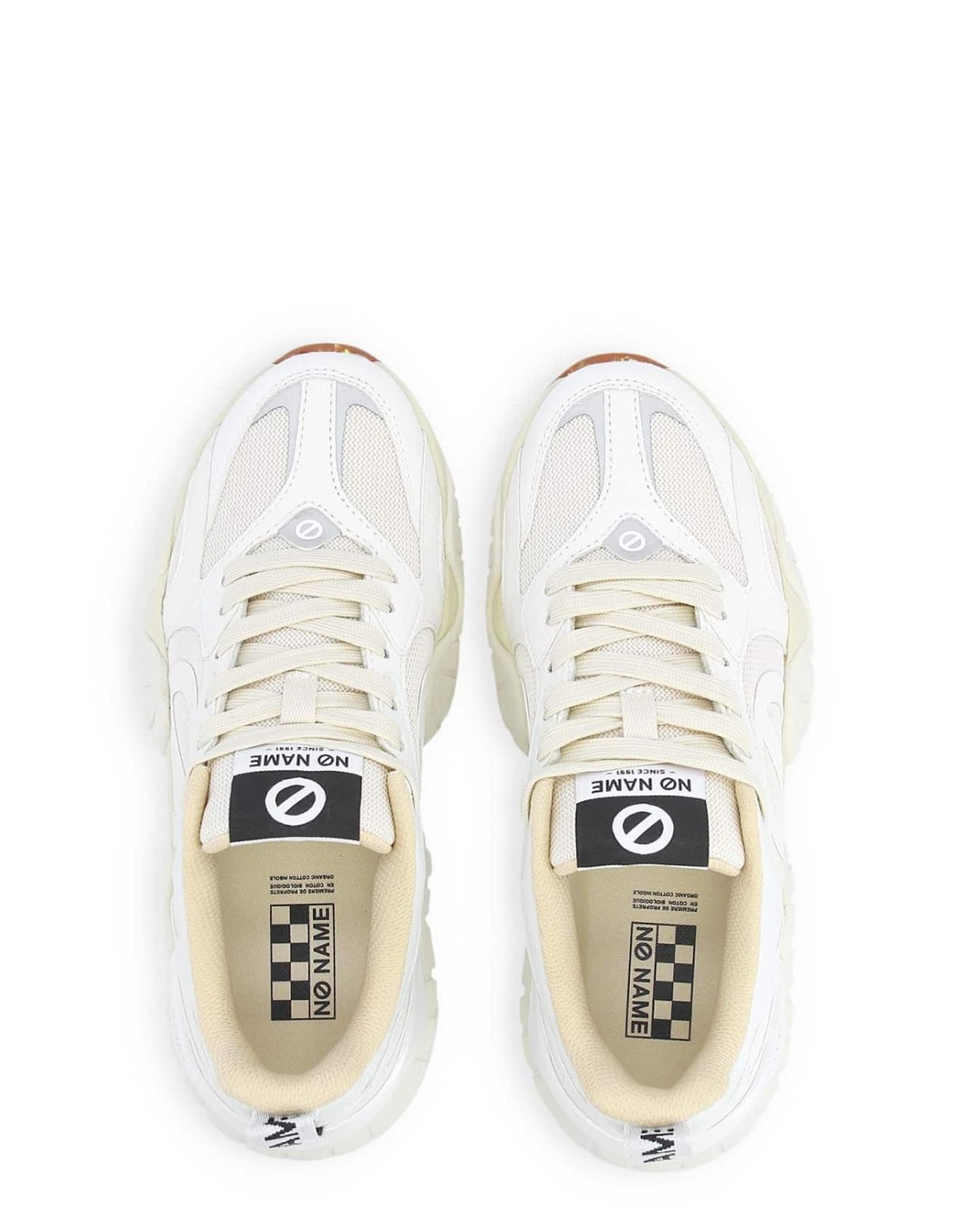 no name Baskets tendance femme krazee runner blanche/multicolore