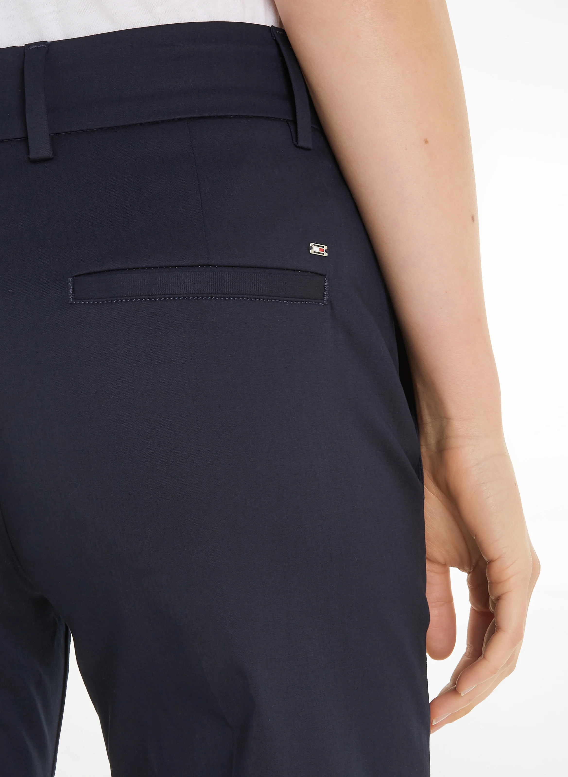 Pantalon chino en coton organique mélangé | Bleu