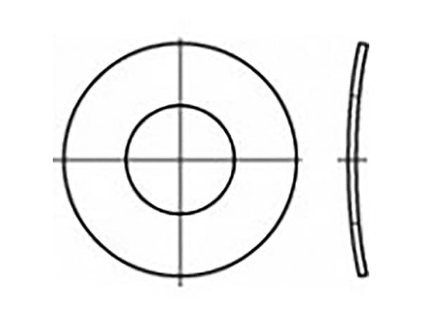 TOOLCRAFT TO-6854496 Fjederskive Indvendig diameter: 4 mm DIN 137 Fjederstål verzinkt 1000 stk