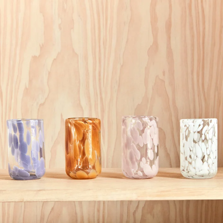 OYOY - Jali Trinkglas Ø 6,8 cm, weiss
