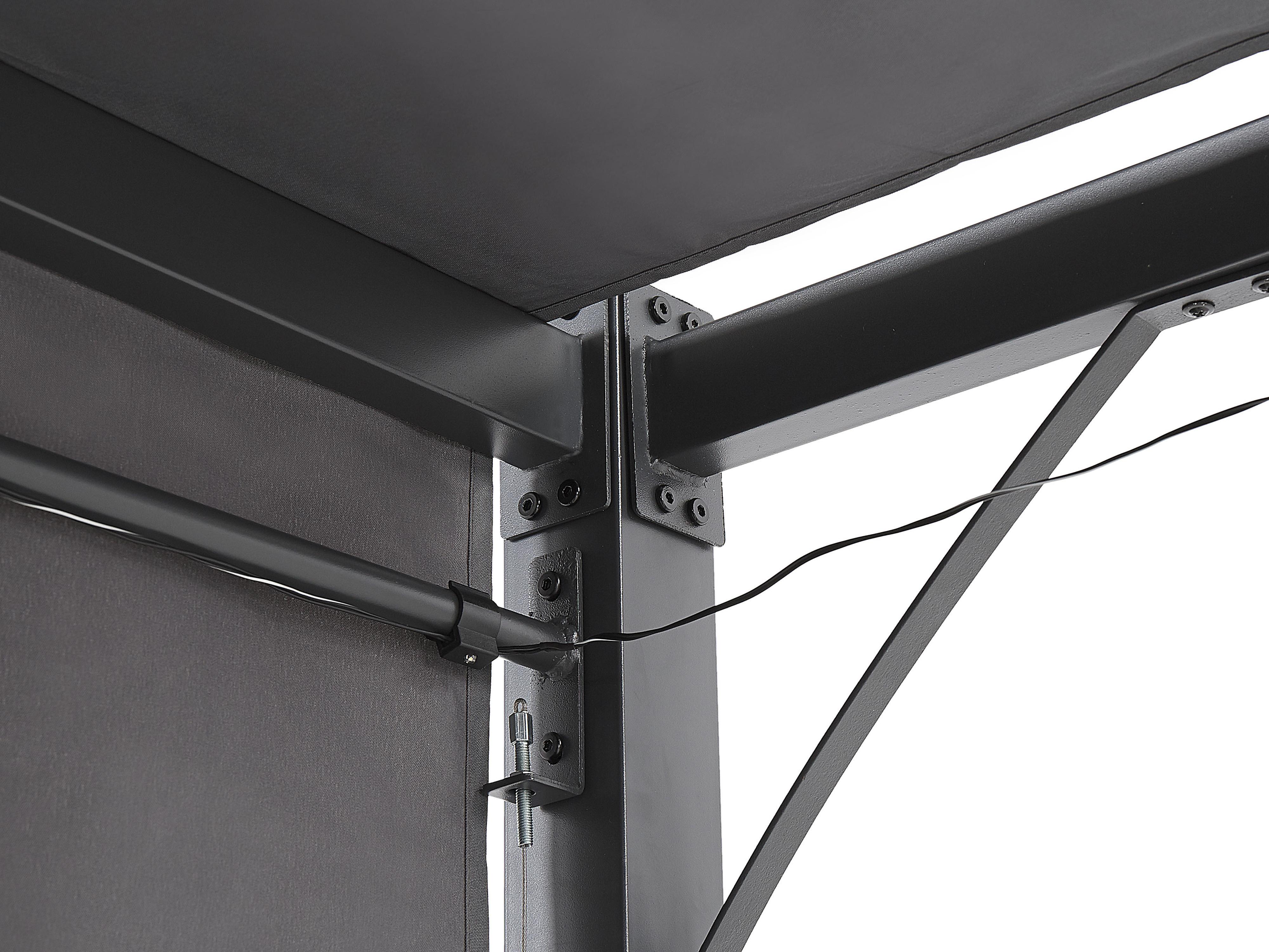 Paviljoen LED PARGA Metaal 310 cm 310 cm Donkergrijs