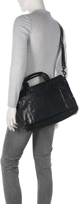 Spikes & Sparrow - Bennie Business Bag - Zwart - Laptoptas - Geschikt voor 14 inch
