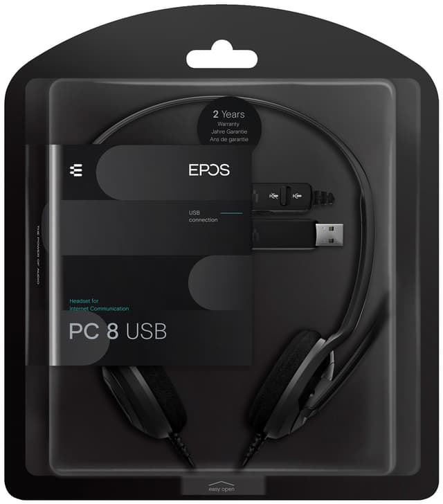 Sennheiser PC 8 USB hovedtelefoner (sort)