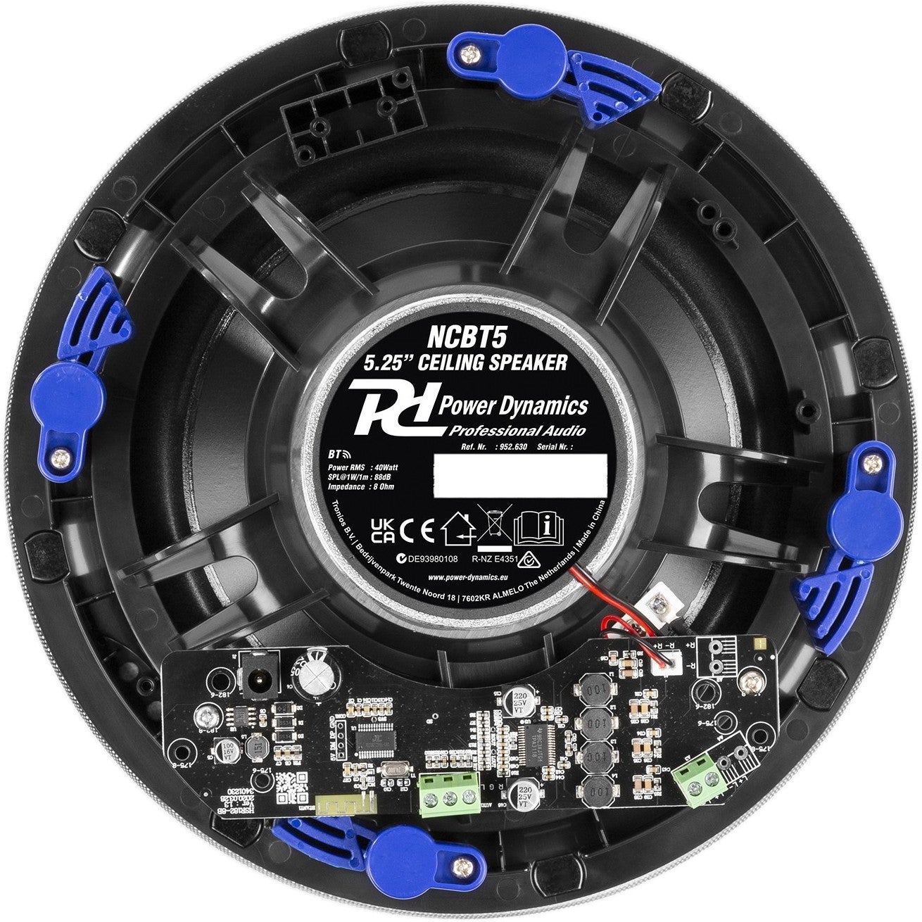 Power Dynamics NCBT5 actieve plafondluidsprekerset met Bluetooth, 5.25 inch