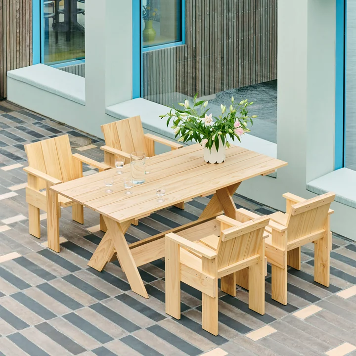 HAY - Crate Dining Table, L 180 cm, black
