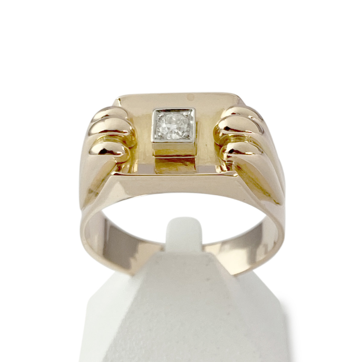 Bague d'occasion or 750 platine diamant