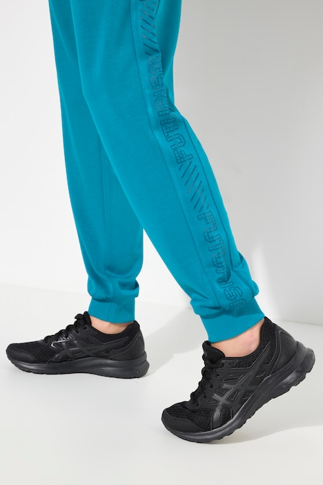 Jogginghose, Schriftdruck,  Elastikbund, Bindeband