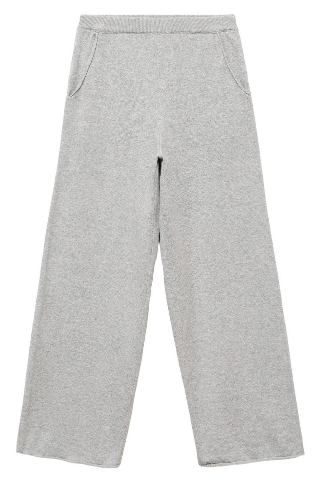 Mango Kids casual broek lichtgrijs