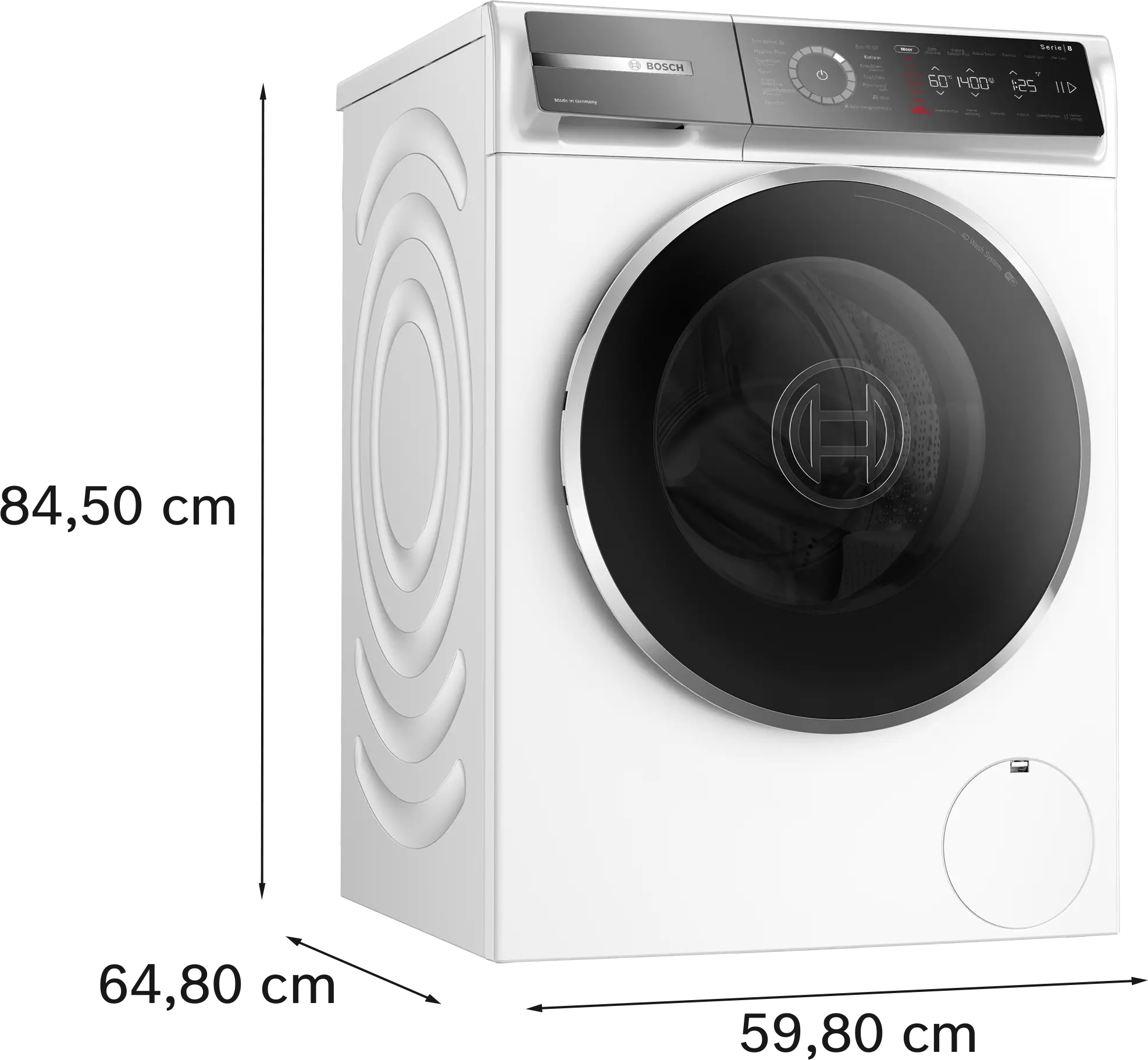 Serie 8 Wasmachine, voorlader 10 kg max. 1400 rpm