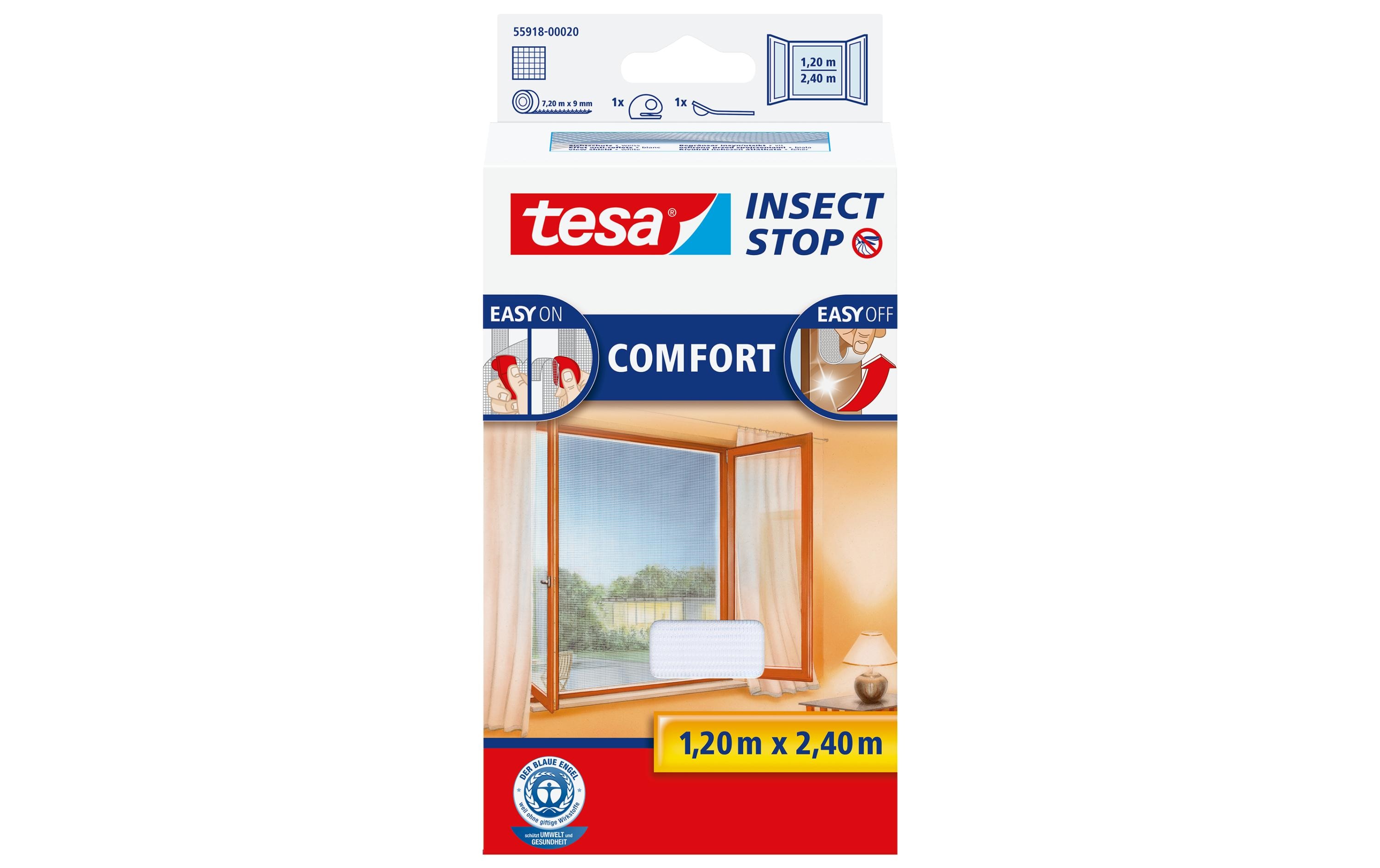 Fliegengitter Insect Stop Comfort Fenster 1.2 x 2.4 mInsektenschutz für Fenster