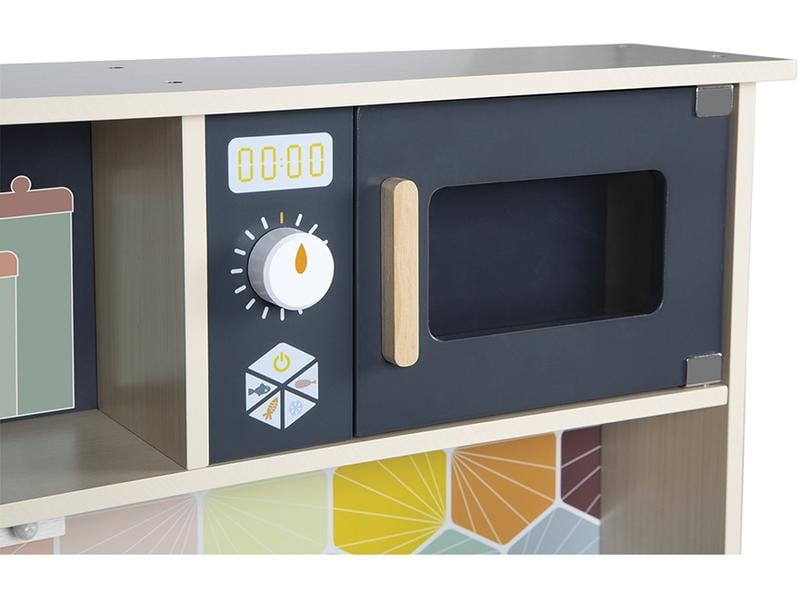 Janod Spielküche Mozaïc Big Cooker Holz Supergrosse Küche mit Zubehör