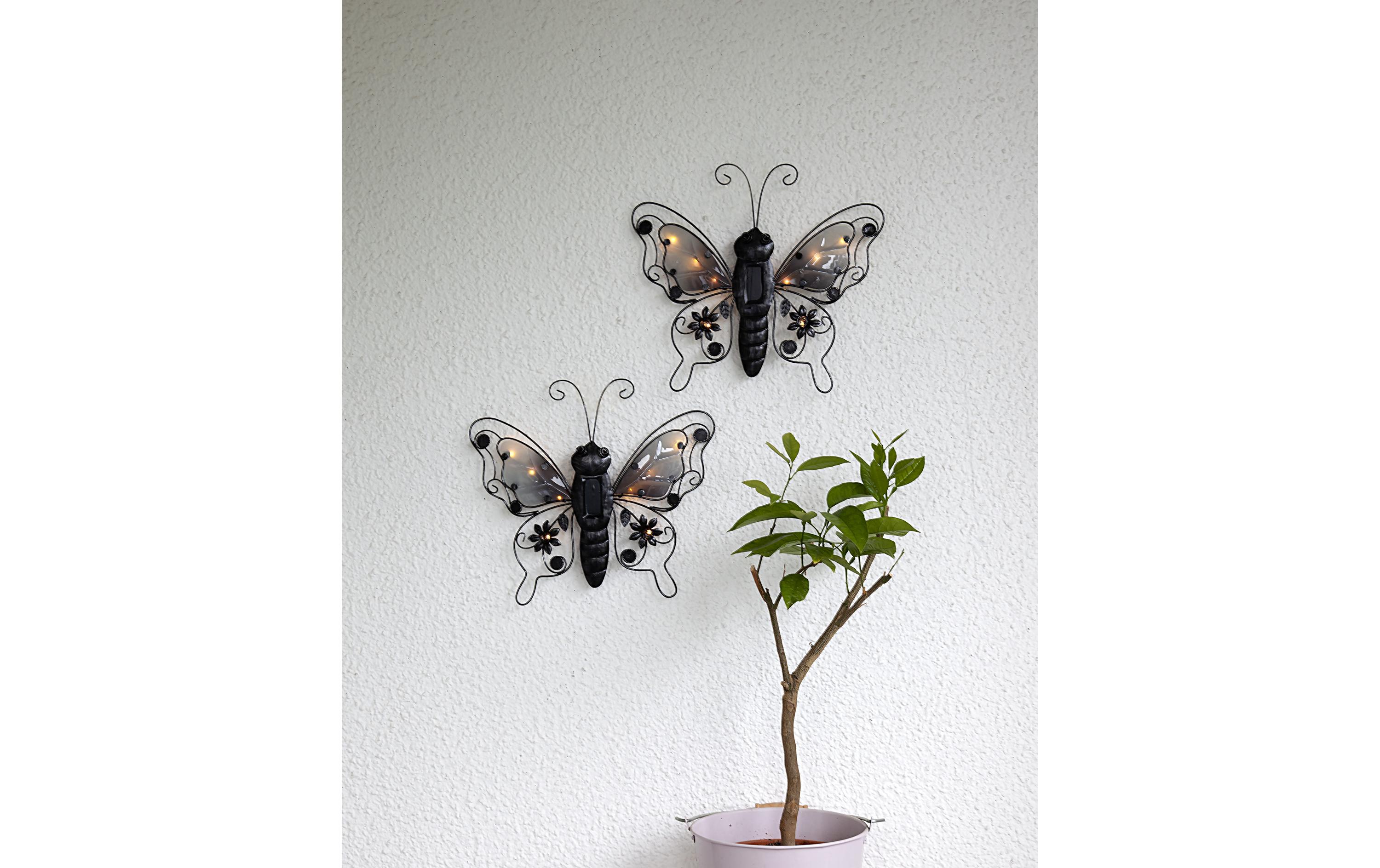 Gartenlicht Solar Butterfly, SchwarzSolar Dekolicht