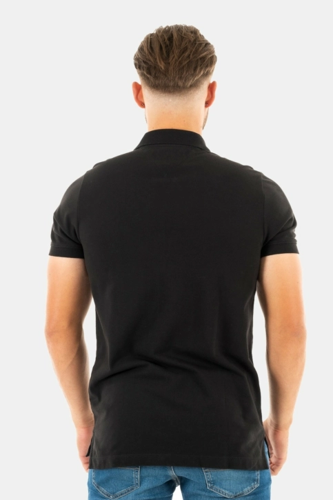 Polos tommy jeans slim placket pol bds black