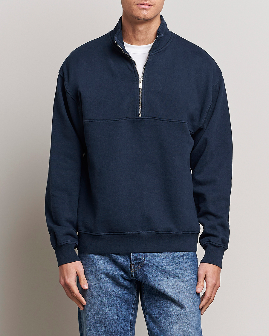 Colorful Standard Classic Organic Half-Zip Navy Blue