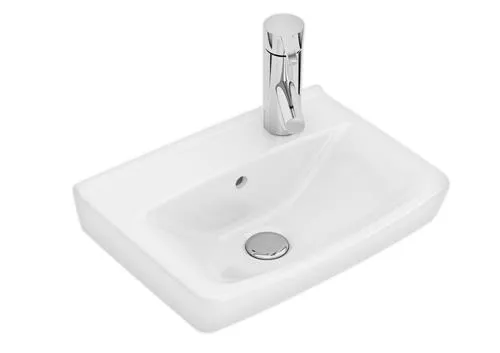 Ifö Spira vask lige 40cm 15047 - hægte/alm.bæring, hanehul højre dybde 148