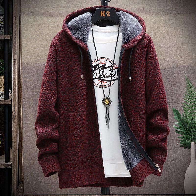 YIKES - Melange vest met capuchon en rits