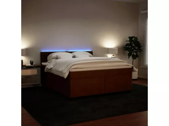 Sommier à lattes de lit avec matelas Rose 180x200 cm Velours