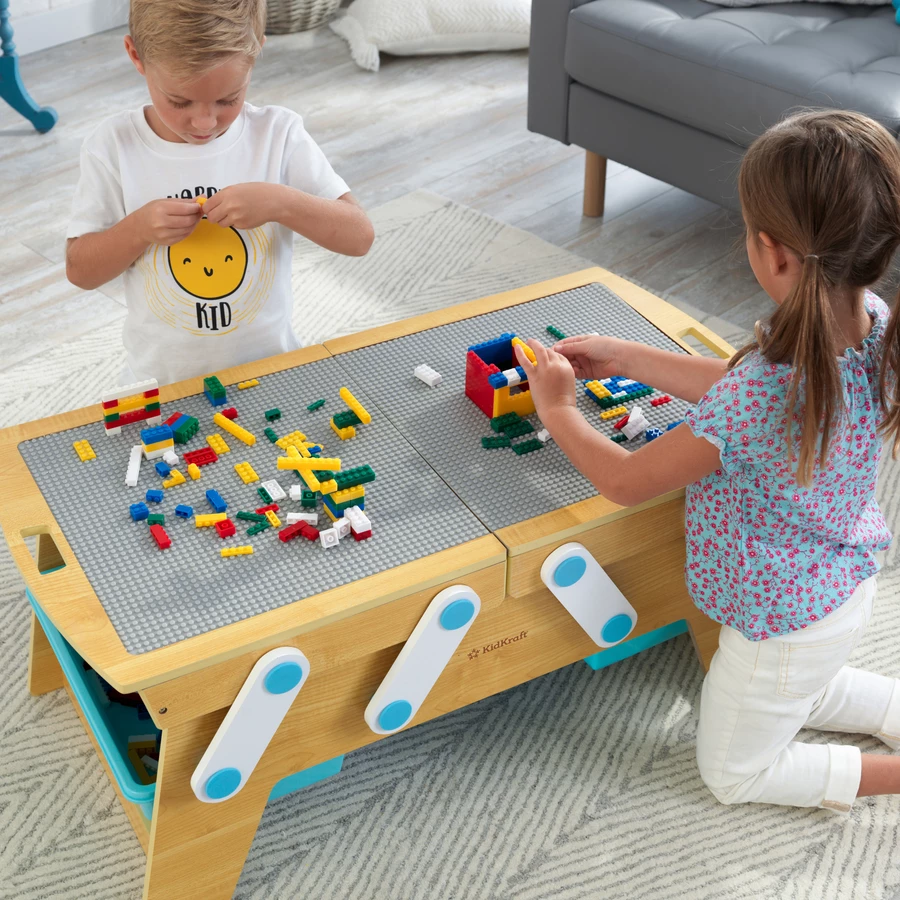 KidKraft® Spieltisch Building Bricks Play N Store