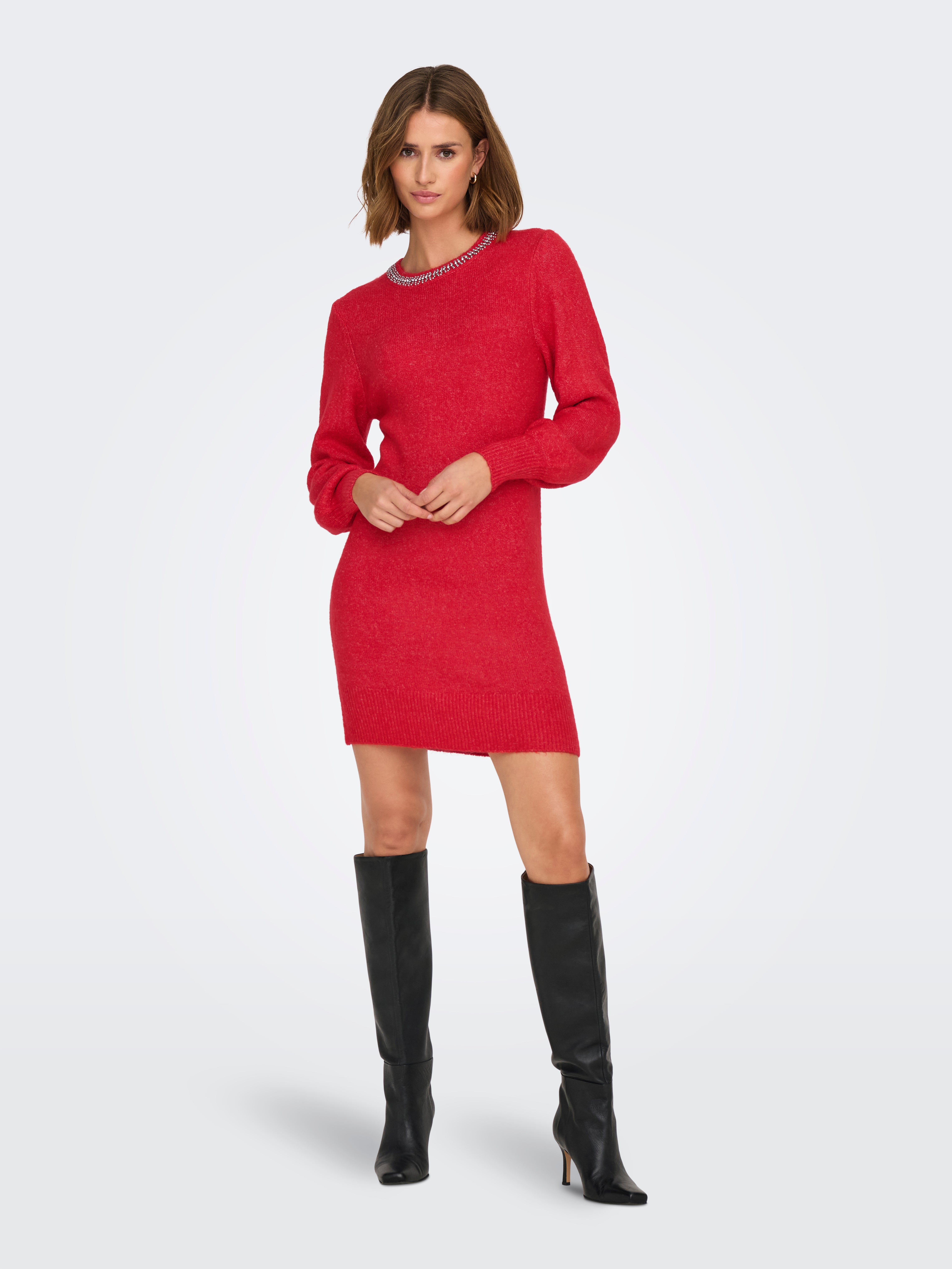 ONLELSA Midikleid High Risk Red