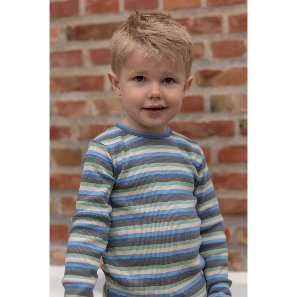 Køb Petit Piao Allure Blue Multi Stripe Bluse Modal Multi Striped