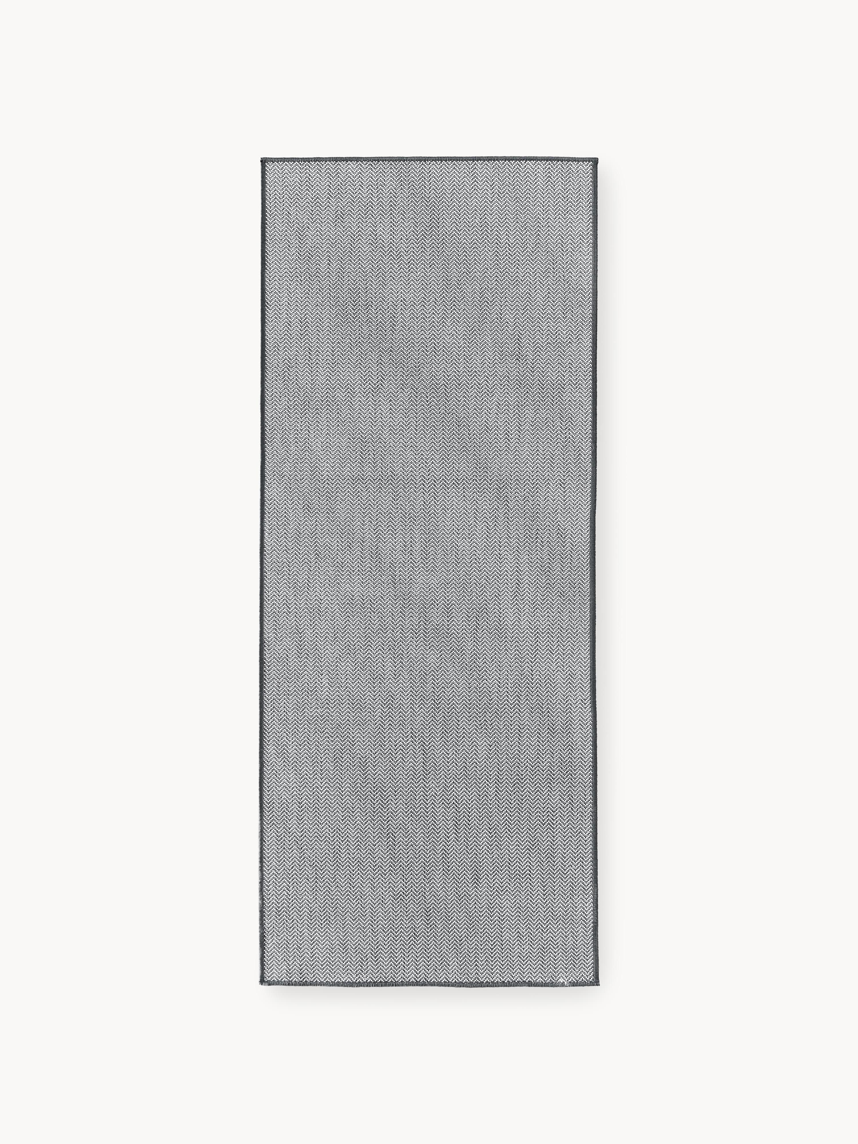 Indoor & outdoor dubbelzijdige loper Cort met zigzag patroon