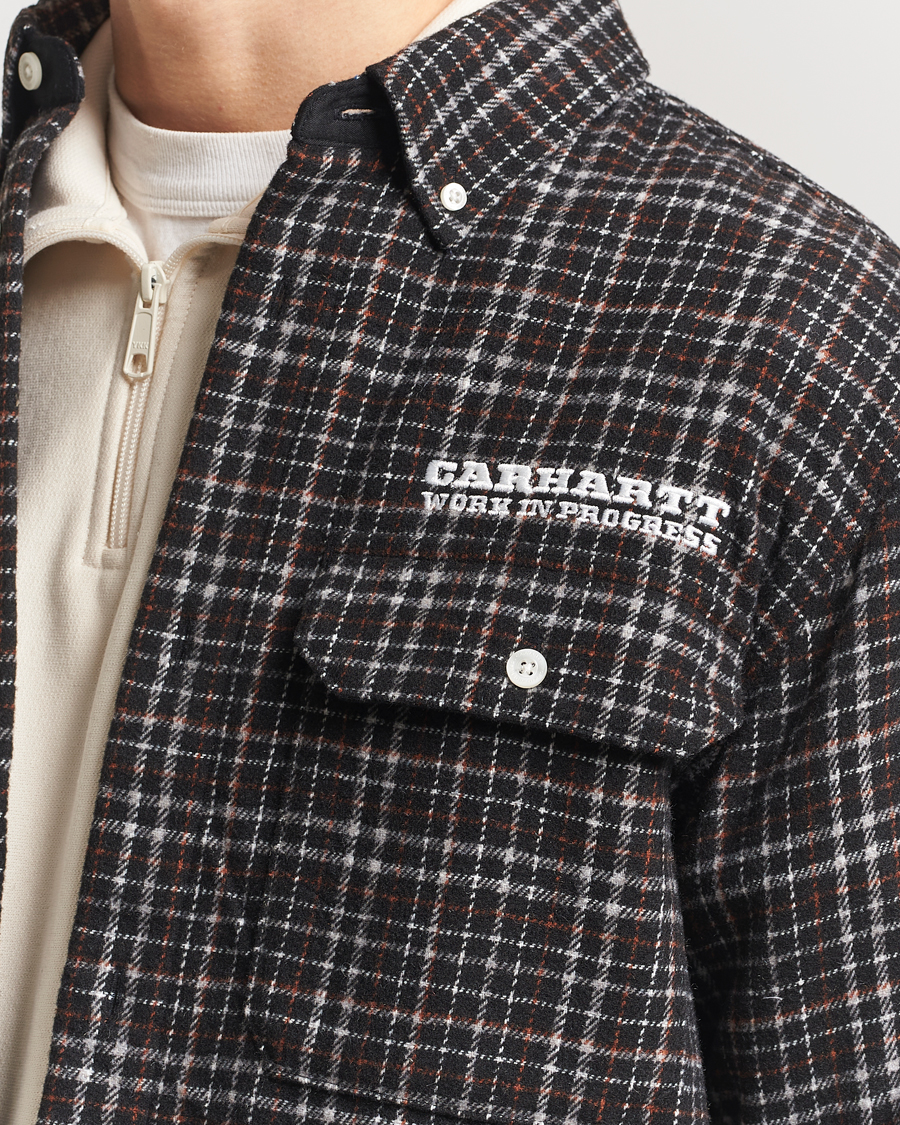 Carhartt WIP Runaway Millet Checked Overshirt Black