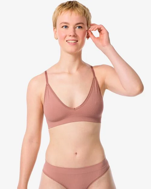 culotte femme sans couture marron clair