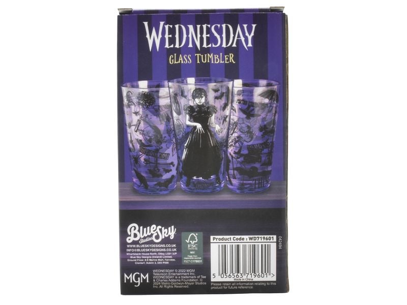 Thumbs Up! Glas Wednesday 460 ml Fanartikel aus dem Wednesday-Universum