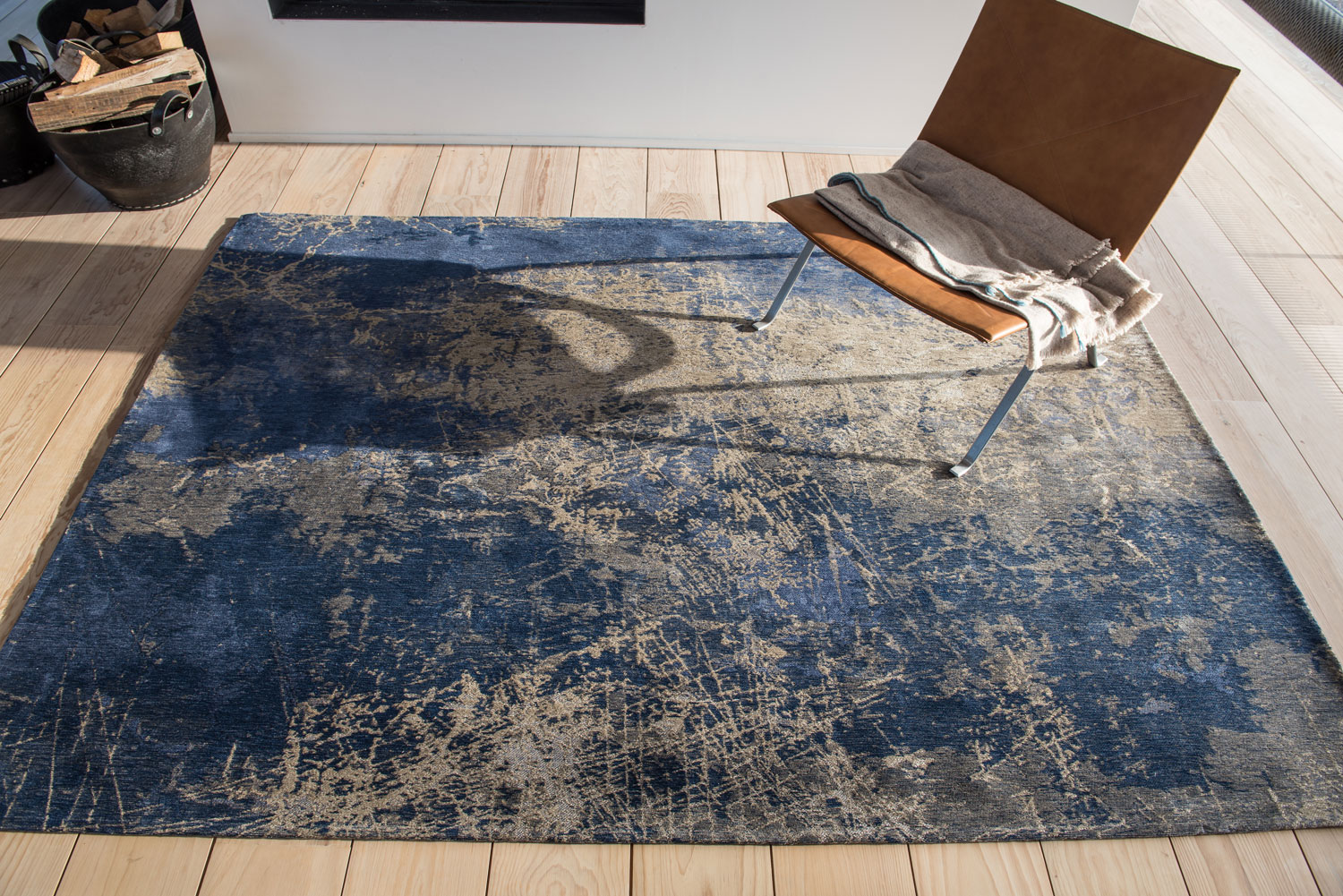 Ecorugs vloerkleed Cracks blauw 200x280 cm