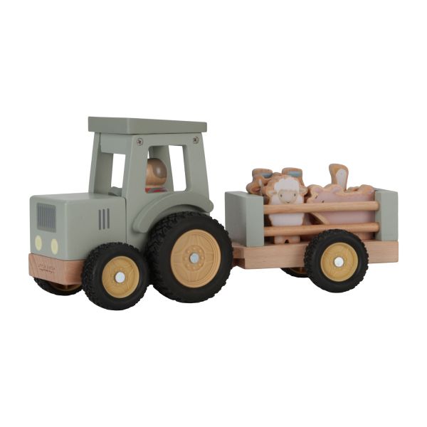 Little Dutch Tractor Met Trailer Little Farm FSC