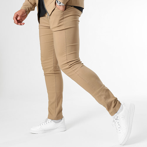 Lot Veste Zippée Et Pantalon Chino 1070521 Beige