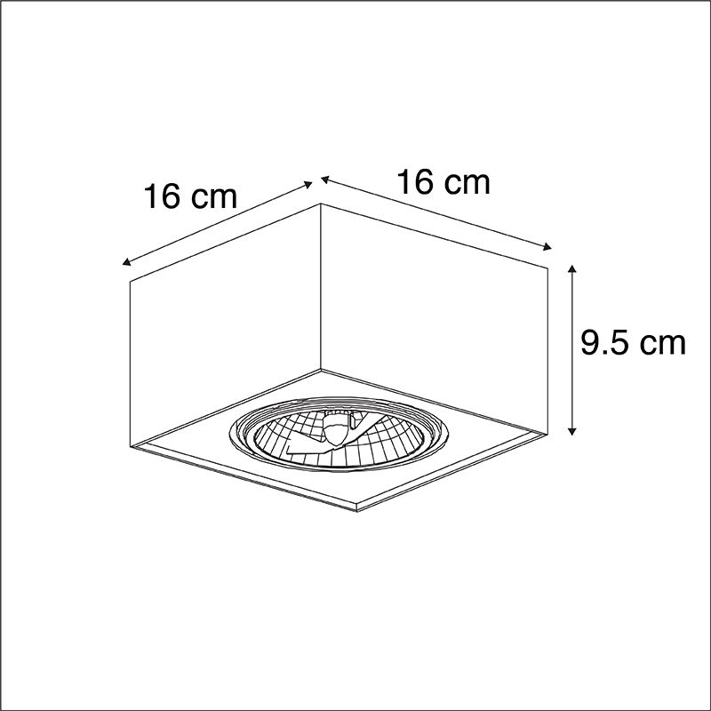 Design opbouwspot zwart draai- en kantelbaar - Kaya