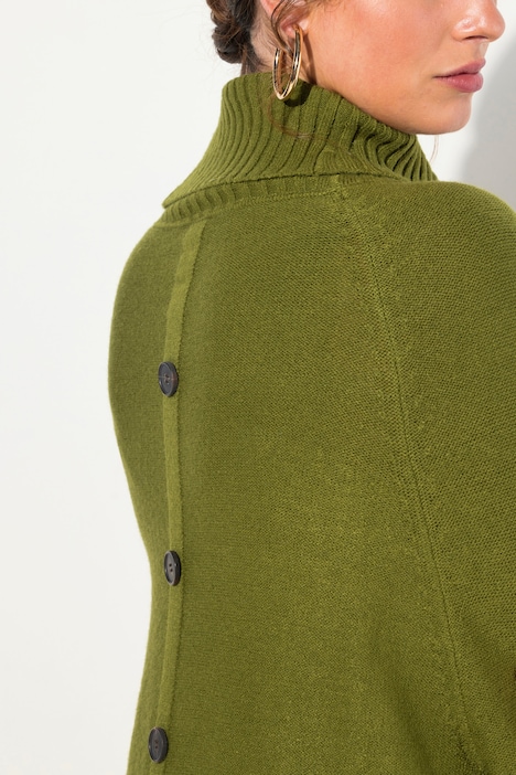 Pullover, Oversized, Rollkragen, Raglan-Langarm