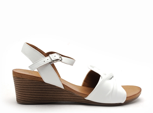 Coco abricot nu pieds talons femme mulsans blanc