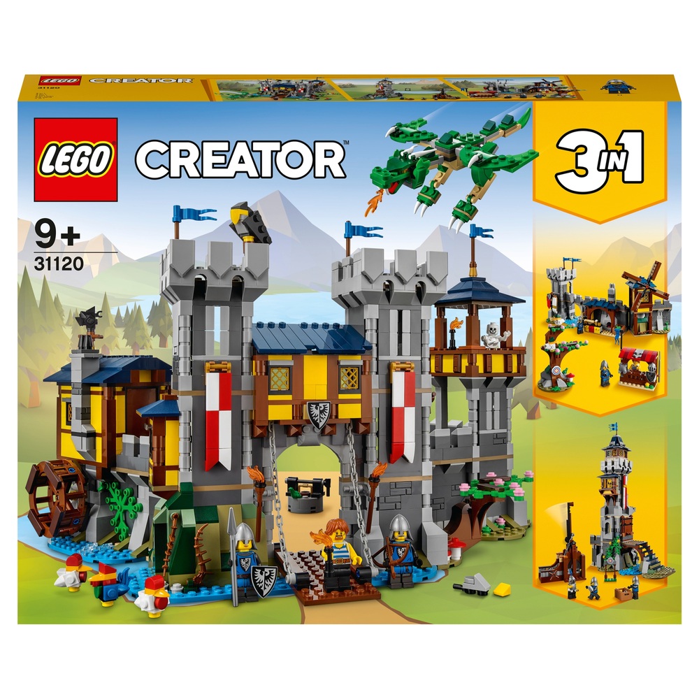LEGO Creator 31120 3-in-1 Mittelalterliche Burg & Drachen-Spielset
