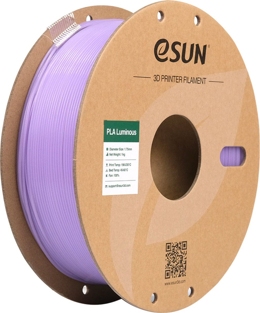 eSUN  PLA-Luminous Purple, 1,75 mm / 1000 g    Fluoruszierendes PLA in Violett