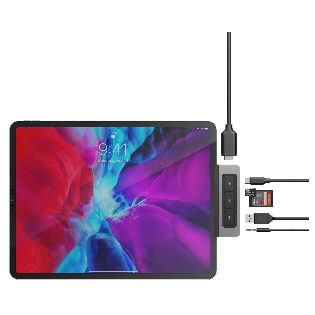 Hyper HyperDrive 6-i-1 USB-C hub for iPad Pro 11 & 12,9/Air/Mini
