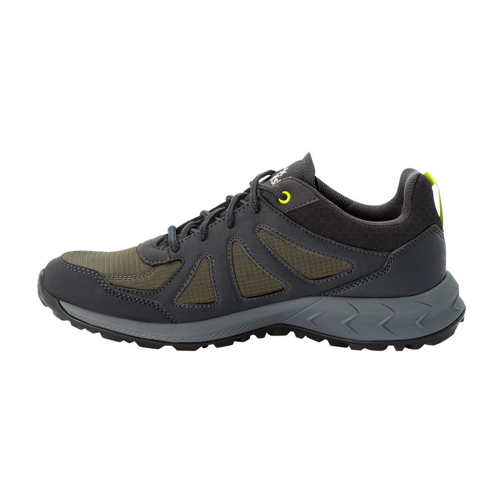 Jack Wolfskin WOODLAND 2 TEXAPORE LOW - Chaussures de randonné Homme khaki/green