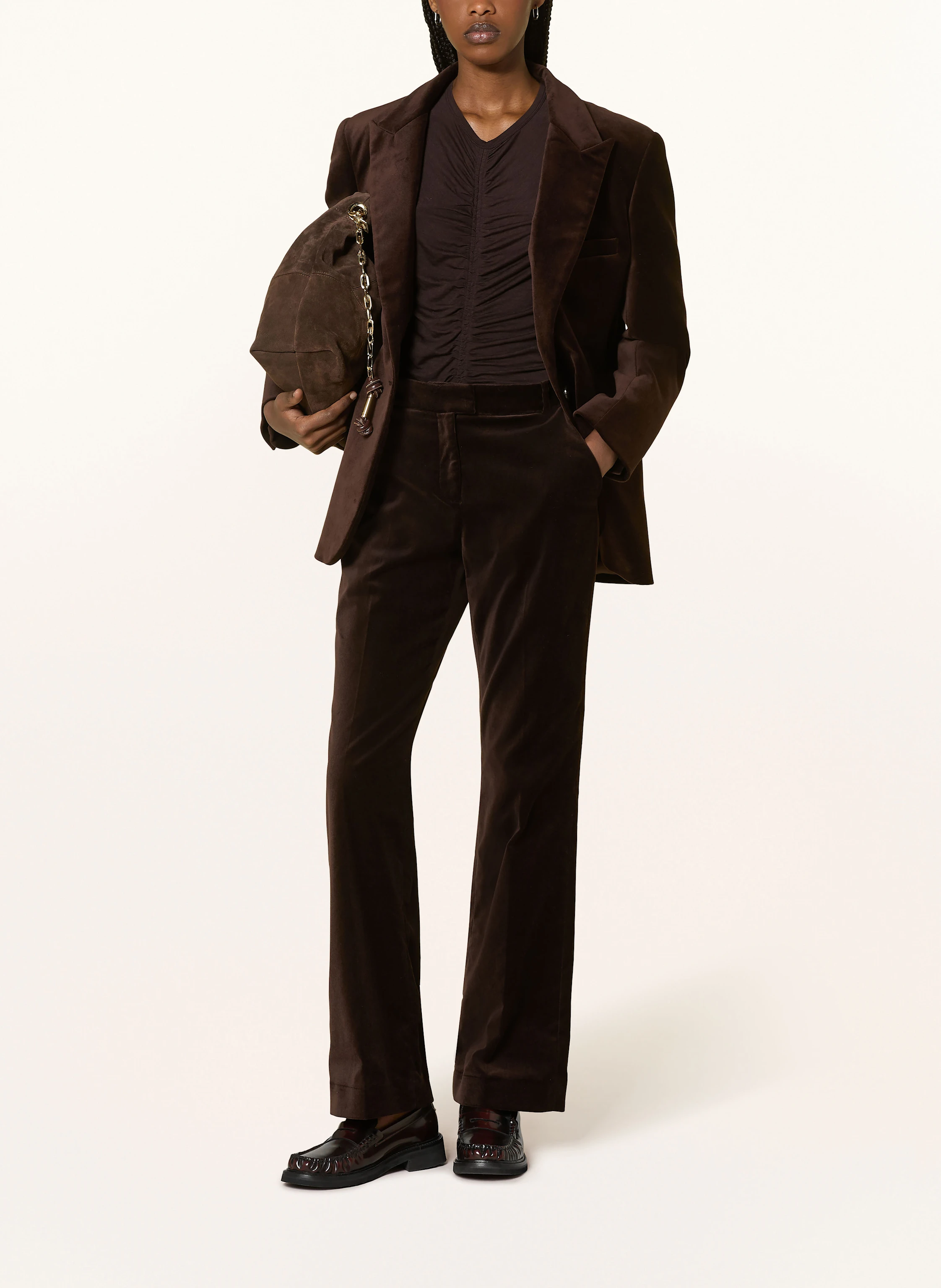 ba&sh Bootcut-Hose BABILON aus Samt