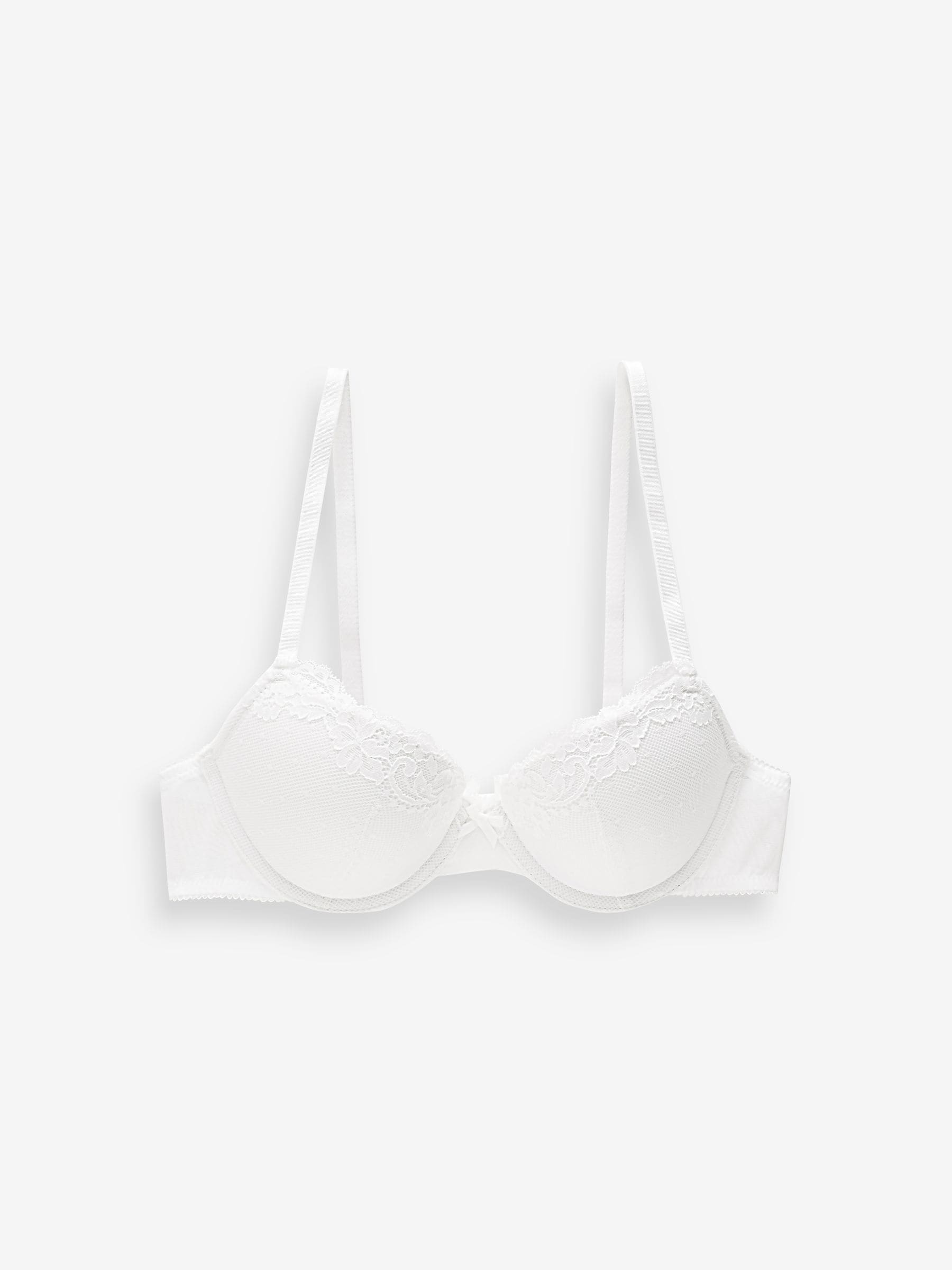 Wit - A-DD push-up gevoerde balconettebeha