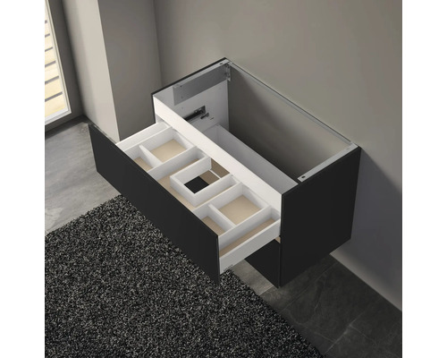 KEUCO X-Line wastafelmeubel, afmetingen (B x H x D): 100 x 60,5 x 49 cm, frontkleur: vulkaanmat, 33173970000