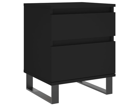 VIDAXL - Tables de chevet 2 pcs noir 40x35x50 cm bois d’ingénierie