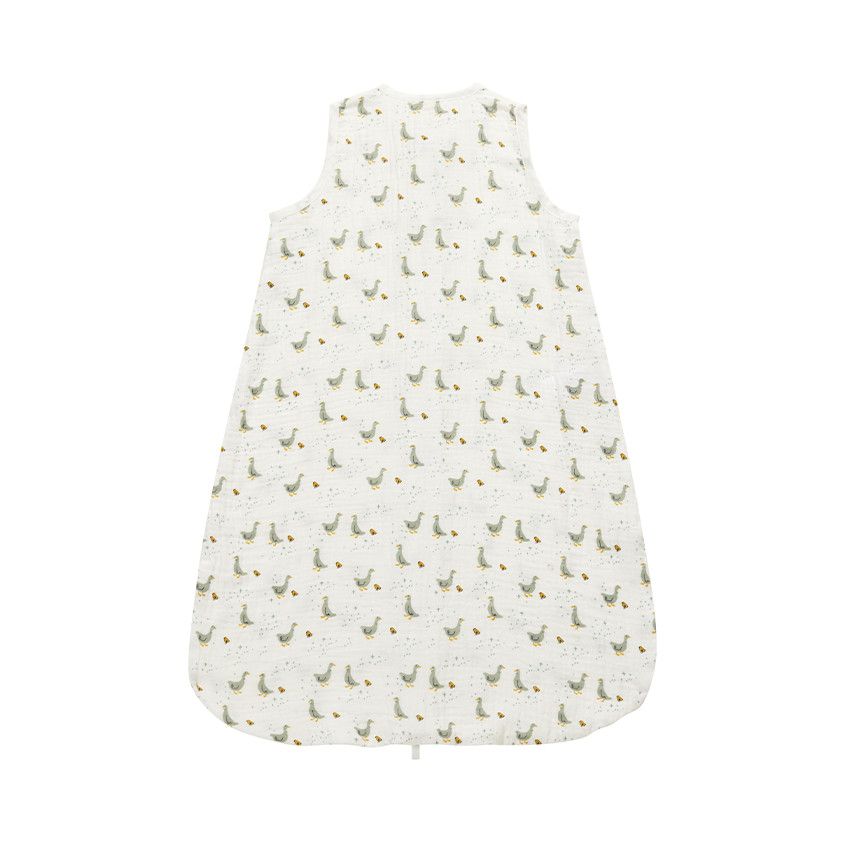 Gigoteuse TOG 1 imprimé oies en gaze de coton - Ecru