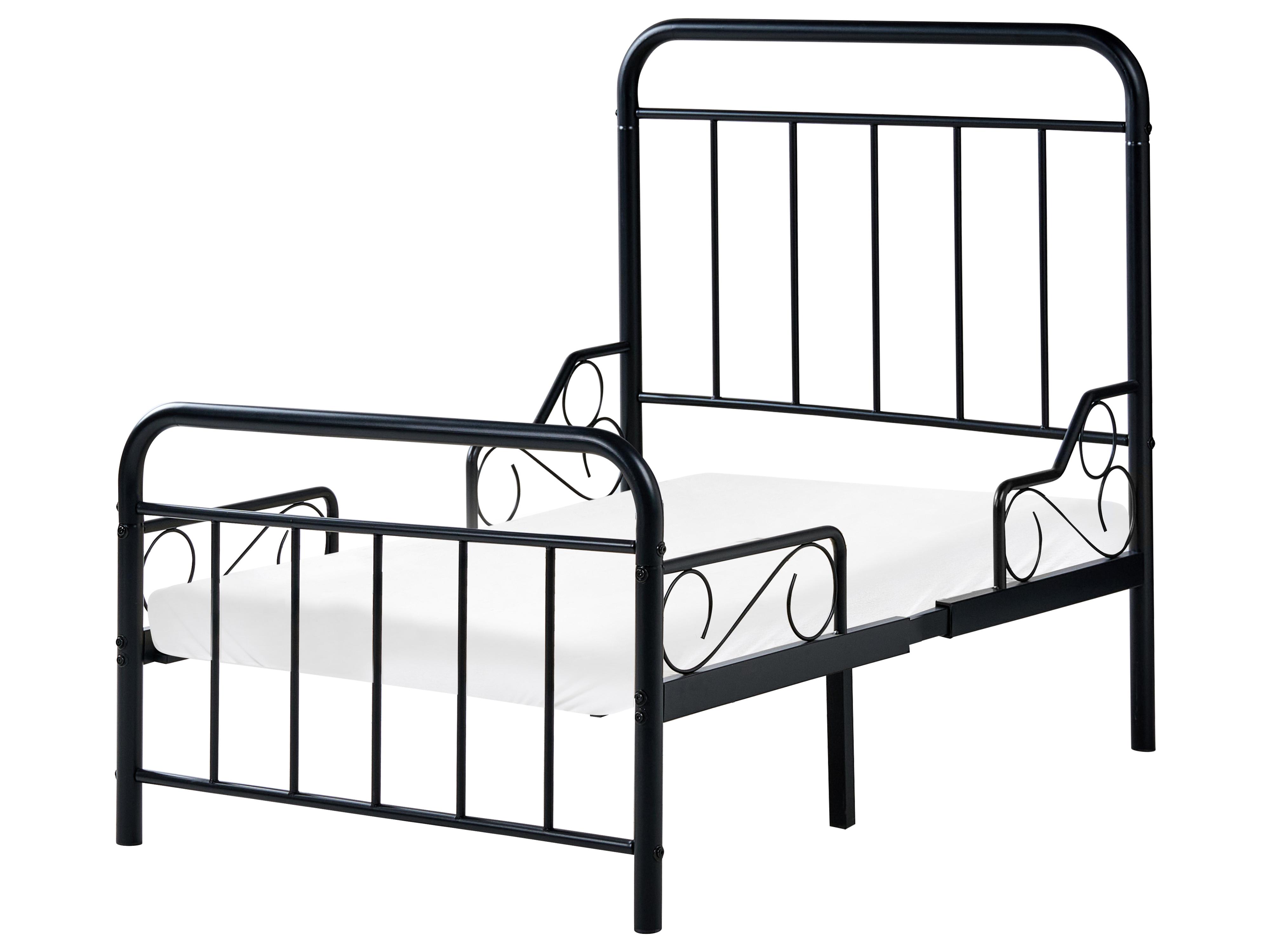 Uitschuifbaar kinderbed Metaal ANAIS 90 x 200 cm Zwart