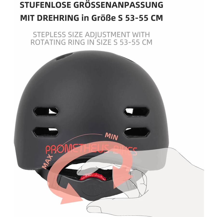 PROMETHEUS BICYCLES® Fahrradhelm Größe S 52-55 cm rot